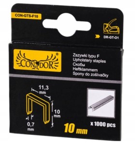 TYPU ZSZYWKI F 10 x11,3x0.7 mm 1000 szt DO TAKERA