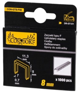 ZSZYWKI TYPU F 8 x11,3x0.7 mm 1000 szt DO TAKERA