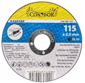 TARCZA KORUNDOWA DO METALU BLACHY 115mm gr.6mm