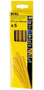 KLEJ DO PISTOLETU NA GORĄCO WKŁAD BROKAT ZŁOTY