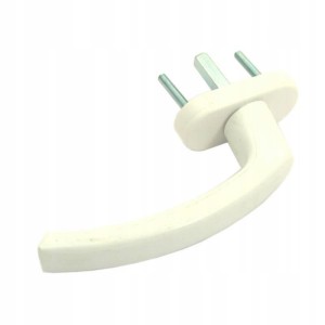 KLAMKA DO OKIEN PCV OKIENNA METALOWA BIAŁA