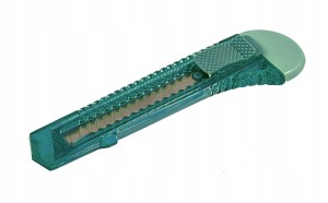 NOŻYK DO TAPET PRZEŹROCZYSTY OSTRZE ŁAMANE 18mm