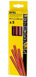 KLEJ DO PISTOLETU NA GORĄCO WKŁAD BROKAT CZERWONY