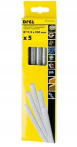 KLEJ DO PISTOLETU NA GORĄCO WKŁAD BROKAT SREBRNY