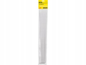 OPASKI ZACISKOWE 7.2 X 550MM BIAŁE, NYLON 25 SZT