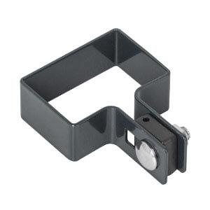 Obejma początkowa kompletna do montażu paneli ogrodzeniowych na słupku.